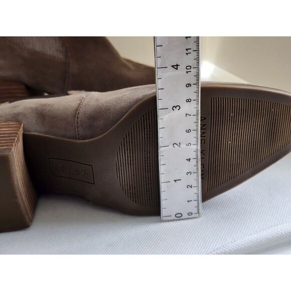 BOOTS/SHOES-ANKLE-Anne Klein-iFlex-Slip On-Parson-Tan Suede-Block Heel-Size 7M - Picture 15 of 16